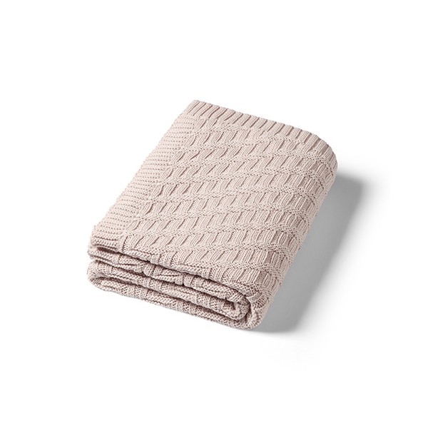 BABYONO Deka z organickej bavlny pletená 75 x 100 cm beige 0m+