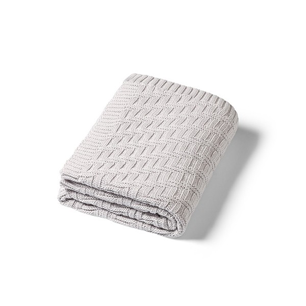 BABYONO Deka z organickej bavlny pletená 75 x 100 cm grey 0m+