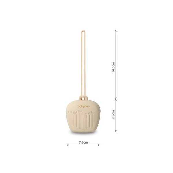 BABYONO Puzdro silikónové na cumlík béžová 0m+ BABYONO Puzdro silikónové na cumlík béžová 0m+
