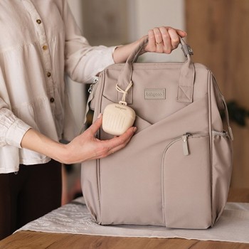 BABYONO Puzdro silikónové na cumlík béžová 0m+
