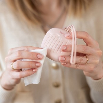 BABYONO Puzdro silikónové na cumlík ružová 0m+