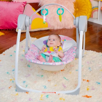 BRIGHT STARTS Hojdačka s melódiou Pink Paradise™ 0m+ do 9kg