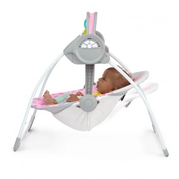 BRIGHT STARTS Hojdačka s melódiou Pink Paradise™ 0m+ do 9kg