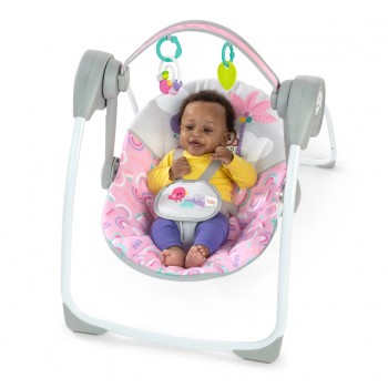 BRIGHT STARTS Hojdačka s melódiou Pink Paradise™ 0m+ do 9kg
