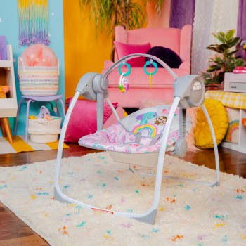 BRIGHT STARTS Hojdačka s melódiou Pink Paradise™ 0m+ do 9kg