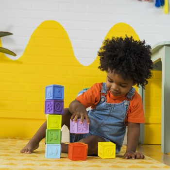 BRIGHT STARTS Hračka kocky set 9 ks KaleidoCubes, 3m+