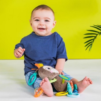 BRIGHT STARTS Hračka na C krúžku Playful Pals leňochod 0m+
