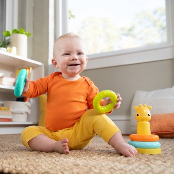 BRIGHT STARTS Hračka stohovacia veža žirafa Giraffe Tower™ 6m+