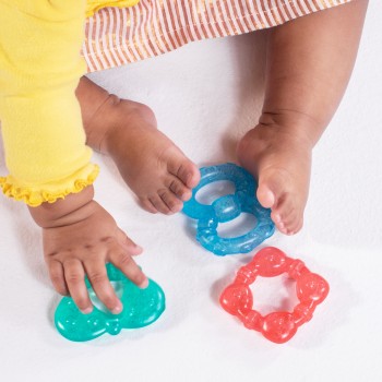 BRIGHT STARTS Hryzačka plnená vodou tvary Stay Cool Teethers™ 3ks, 3m+