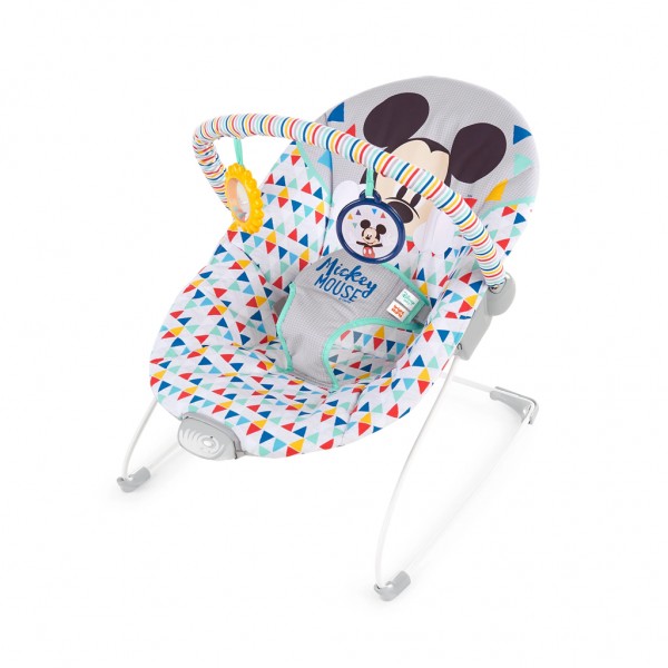 BRIGHT STARTS Lehátko vibrujúce MICKEY MOUSE Happy Triangles™ 0m+ do 9kg