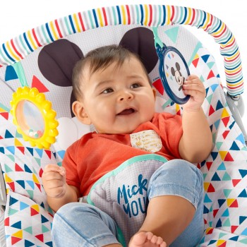 BRIGHT STARTS Lehátko vibrujúce MICKEY MOUSE Happy Triangles™ 0m+ do 9kg