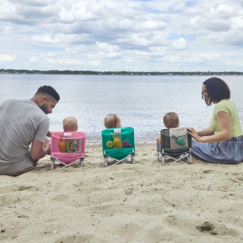 BRIGHT STARTS Stolička jedálenská prenosná Pop 'N Sit™ 6m+ do 15kg