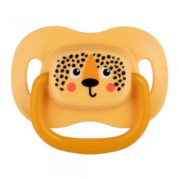 CANPOL BABIES Set symetrických silikónových cumlíkov BabiesBoo 18+ 2ks oranžový