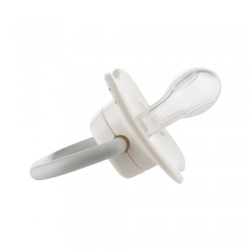 CANPOL BABIES Set symetrických silikónových cumlíkov BabiesBoo 6-18m 2ks biely