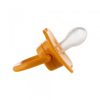 CANPOL BABIES Set symetrických silikónových cumlíkov BabiesBoo 6-18m 2ks oranžový