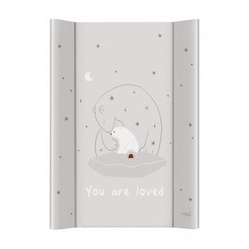 CEBA BABY Podložka prebaľovacia 2-hranná s pevnou doskou (50x70) Basic Polar Bears