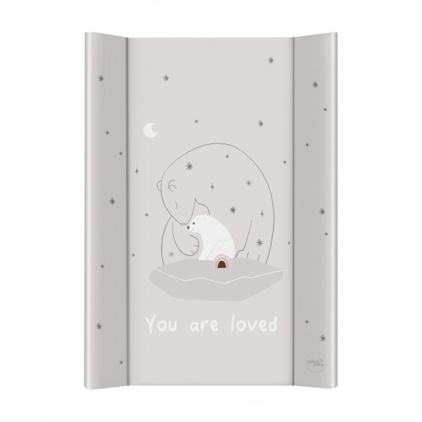 CEBA BABY Podložka prebaľovacia 2-hranná s pevnou doskou (50x70) Basic Polar Bears