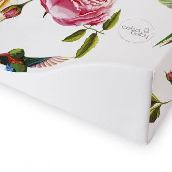 CEBA Podložka prebaľovacia 2-hranná mäkká COSY (50x70) Flora&Fauna Flores