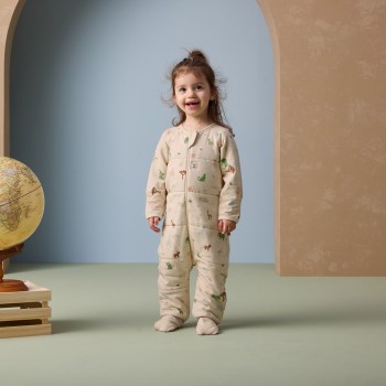 ERGOPOUCH Overal na spanie organická bavlna Onesie Savannah 12-24 m, 2,5 tog