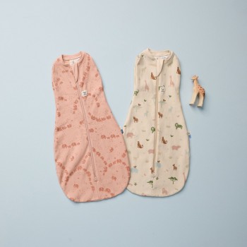 ERGOPOUCH Zavinovačka a vak na spanie 2v1 Cocoon Elephant Parade 3-6 m, 6-8 kg, 1 tog