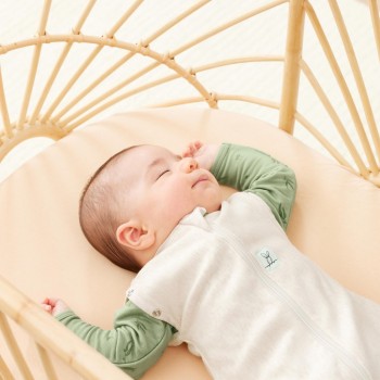 ERGOPOUCH Zavinovačka a vak na spanie 2v1 Cocoon Oatmeal Marle 6-12 m, 8-10 kg, 1 tog