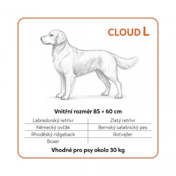 EXPLORER DOG Pelech ortopedický Cloud L 115x90 Mocha Brown