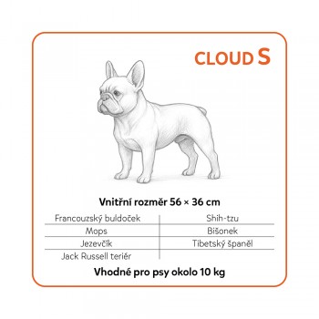 EXPLORER DOG Pelech ortopedický Cloud S 80x60 Mocha Brown