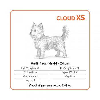 EXPLORER DOG Pelech ortopedický Cloud XS 60x40 Vanilla Beige