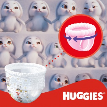 HUGGIES® Nohavičky jednorazové Little Movers Pants veľ. 4 (9-14 kg), 120 ks BOX