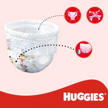 HUGGIES® Nohavičky jednorazové Little Movers Pants veľ. 4 (9-14 kg), 120 ks BOX