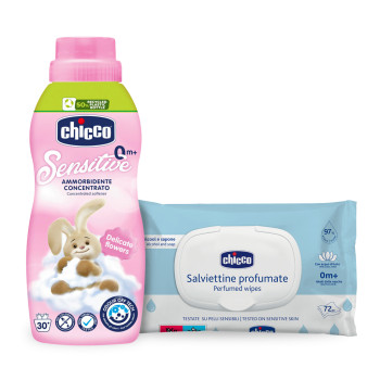 CHICCO Aviváž koncentrovaná Kvetinové objatie 750 ml + vlhčené obrúsky 72 ks zadarmo