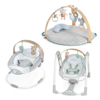 INGENUITY Hojdačka konvertibilná cestovná s melódiou Cozy Spot™ 0m+ do 9kg