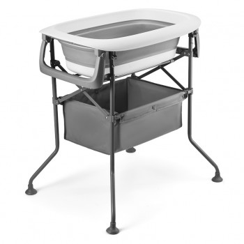 KINDERKRAFT Stolík prebaľovací s vaničkou Bubbly Grey