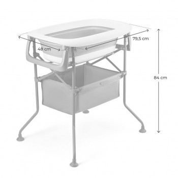 KINDERKRAFT Stolík prebaľovací s vaničkou Bubbly Grey