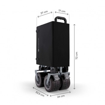 KINDERKRAFT Vozík prepravný skladací Wagon Rollster Black