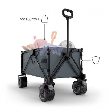 KINDERKRAFT Vozík prepravný skladací Wagon Rollster Grey