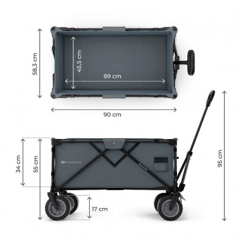 KINDERKRAFT Vozík prepravný skladací Wagon Rollster Grey