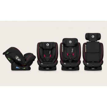 LIONELO Autosedačka Aart i-Size (40-150 cm) Black Carbon Red