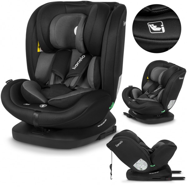 LIONELO Autosedačka Bastiaan i-Size (40-150 cm) Black Grey