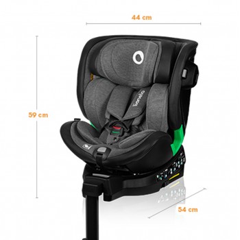 LIONELO Autosedačka Harmony i-Size (40-150 cm) Grey Graphite Leather
