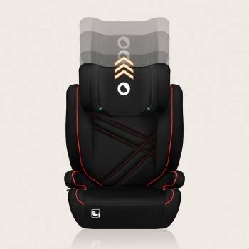 LIONELO Autosedačka Hugo i-Size (100-150 cm) Sporty Black Red