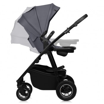 LIONELO Kočík kombinovaný Amber Plus 3v1 Grey Graphite