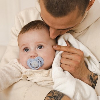 LOVI Cumlík silikónový dynamický BLOSSOM 3-6m 2 ks chlapec