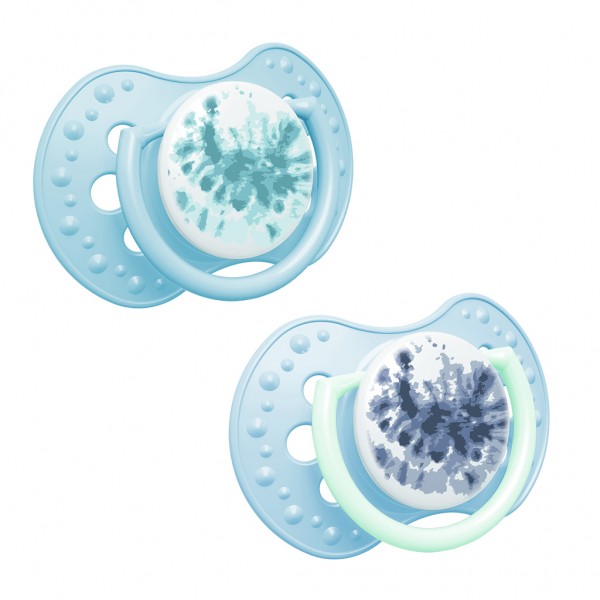 LOVI Cumlík silikónový dynamický Tie dye 6-18m 2ks dievča