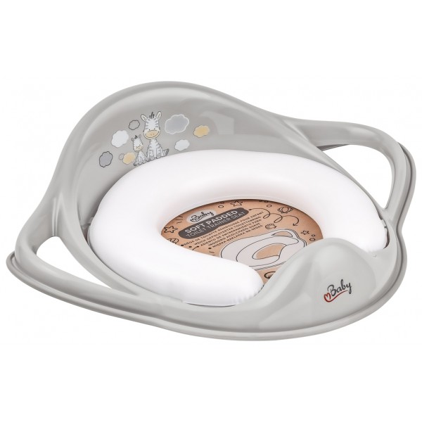 MALTEX Redukcia na WC s úchytmi mäkká Zebra - Grey