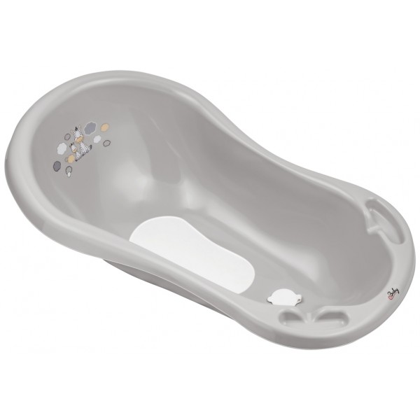 MALTEX Vanička so zátkou a protišmykovou podložkou Zebra 84 cm - Grey