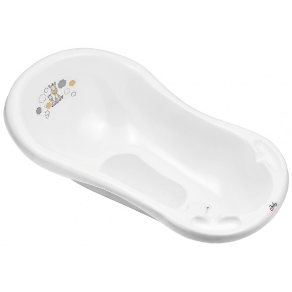 MALTEX Vanička so zátkou a protišmykovou podložkou Zebra 84 cm - White