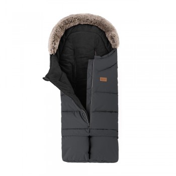 PETITE&MARS Set zimný fusak Arctic 4v1 + rukavice na kočík Furry Forever Black