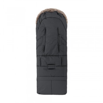 PETITE&MARS Set zimný fusak Arctic 4v1 + rukavice na kočík Furry Forever Black