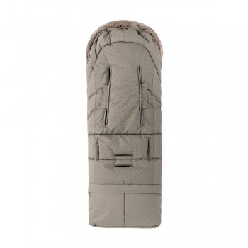PETITE&MARS Set zimný fusak Arctic 4v1 + rukavice na kočík Furry Mocha Mousse